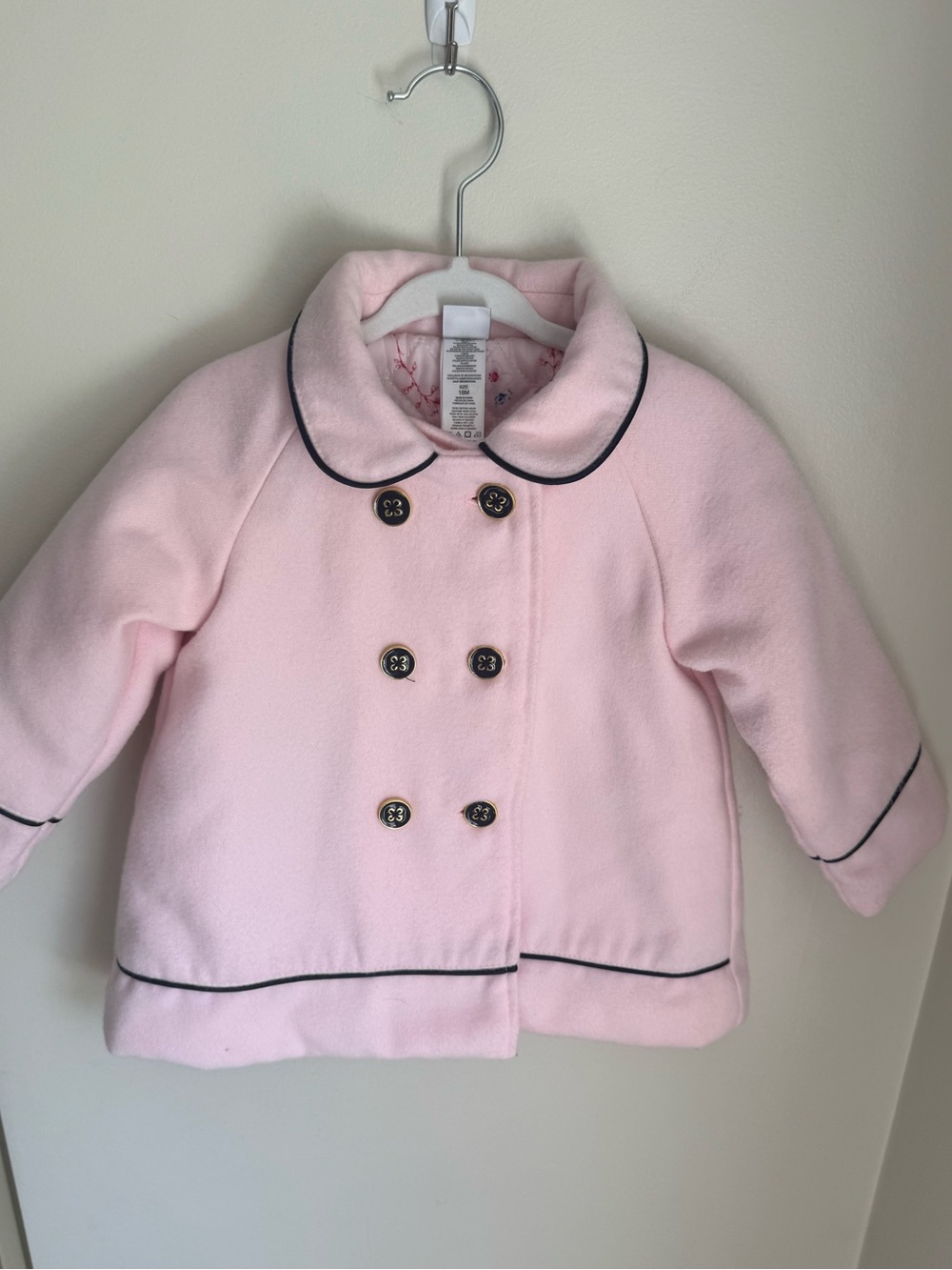 Little Me Baby Girl Pink Peacoat Size 18M